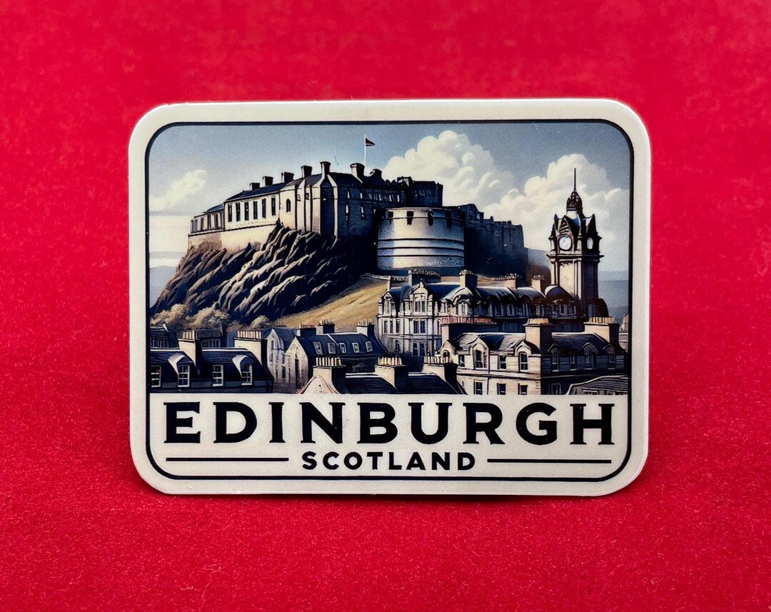 Edinburgh, Scotland, Stickers, Weatherproof Sticker, Travel Journal ...