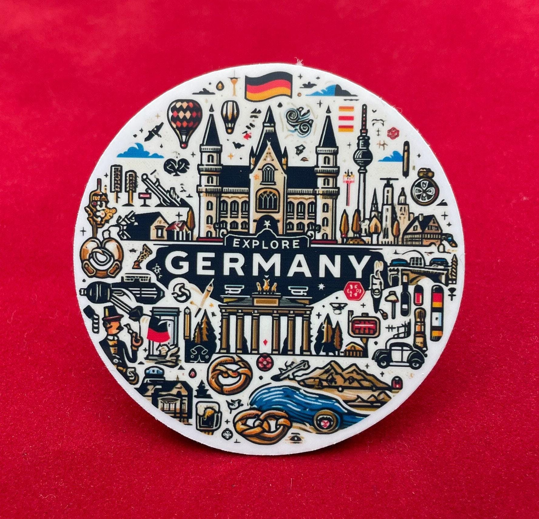 Germany Sticker Design Germany, Stickers, Weatherproof Sticker, Travel Journal, Suitcase ...