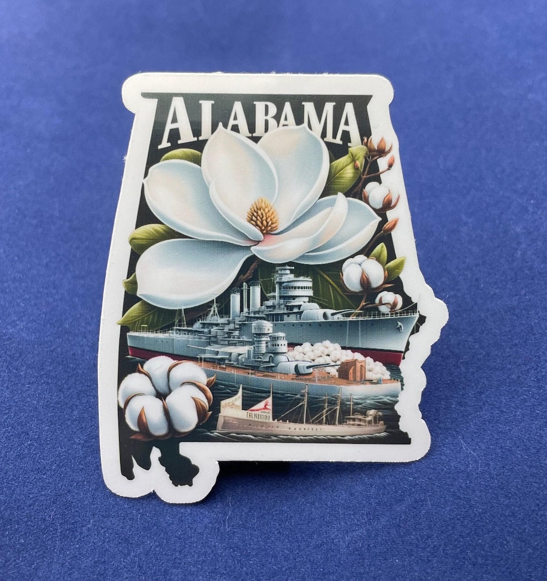 Alabama, Stickers, Weatherproof Sticker, Travel Journal, Suitcase ...