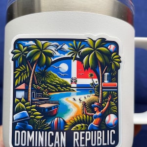 República Dominicana / Pegatina de República Dominicana / / Pegatina impermeable / Pegatina de viaje / Calcomanía de viaje de República Dominicana 1
