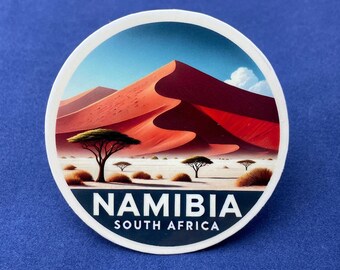 Namibia-Wüstenlandschaft-Aufkleber, wetterfester Vinylaufkleber