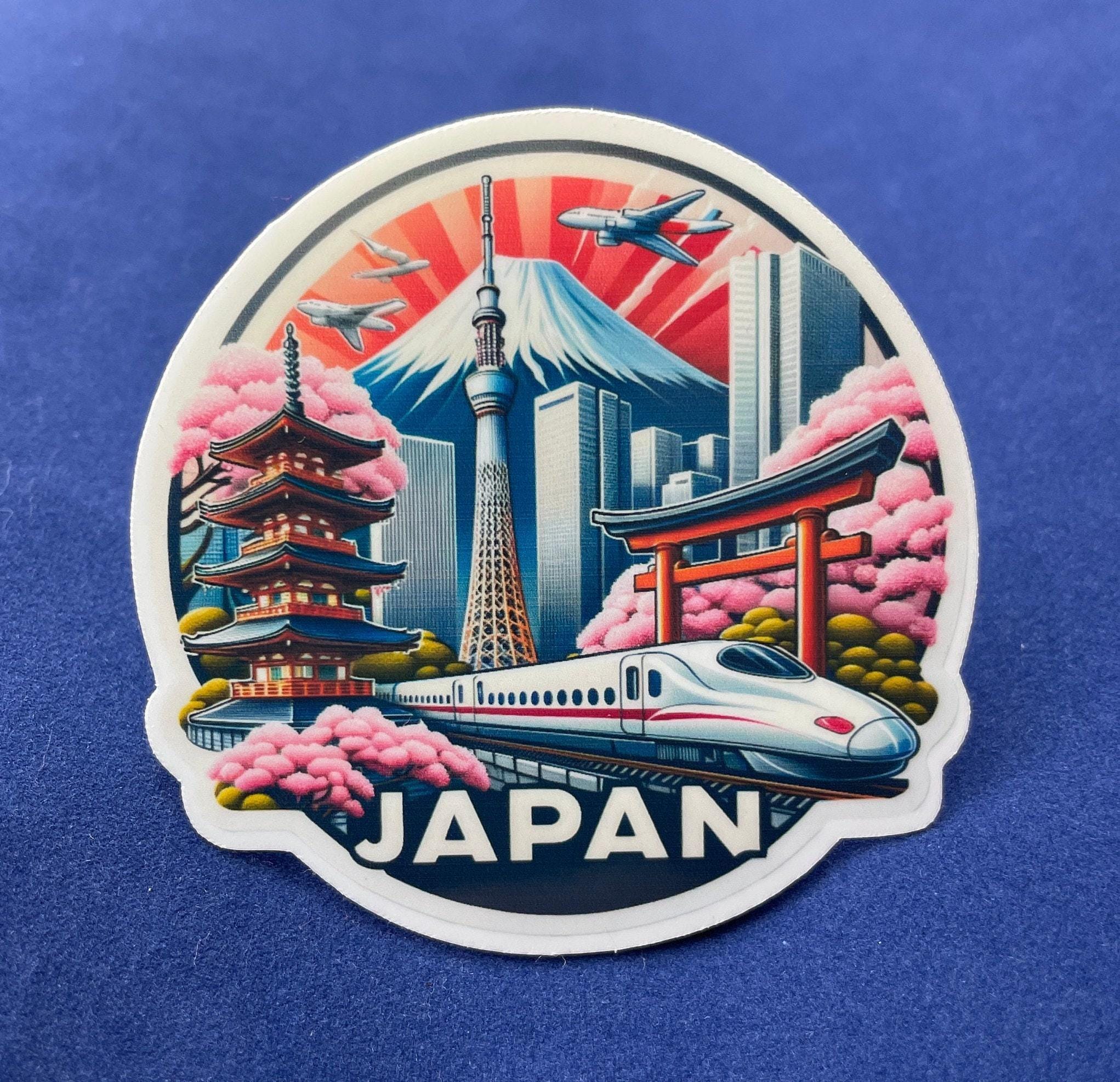 Japan, Stickers, Weatherproof Sticker, Travel Journal, Suitcase Sticker ...