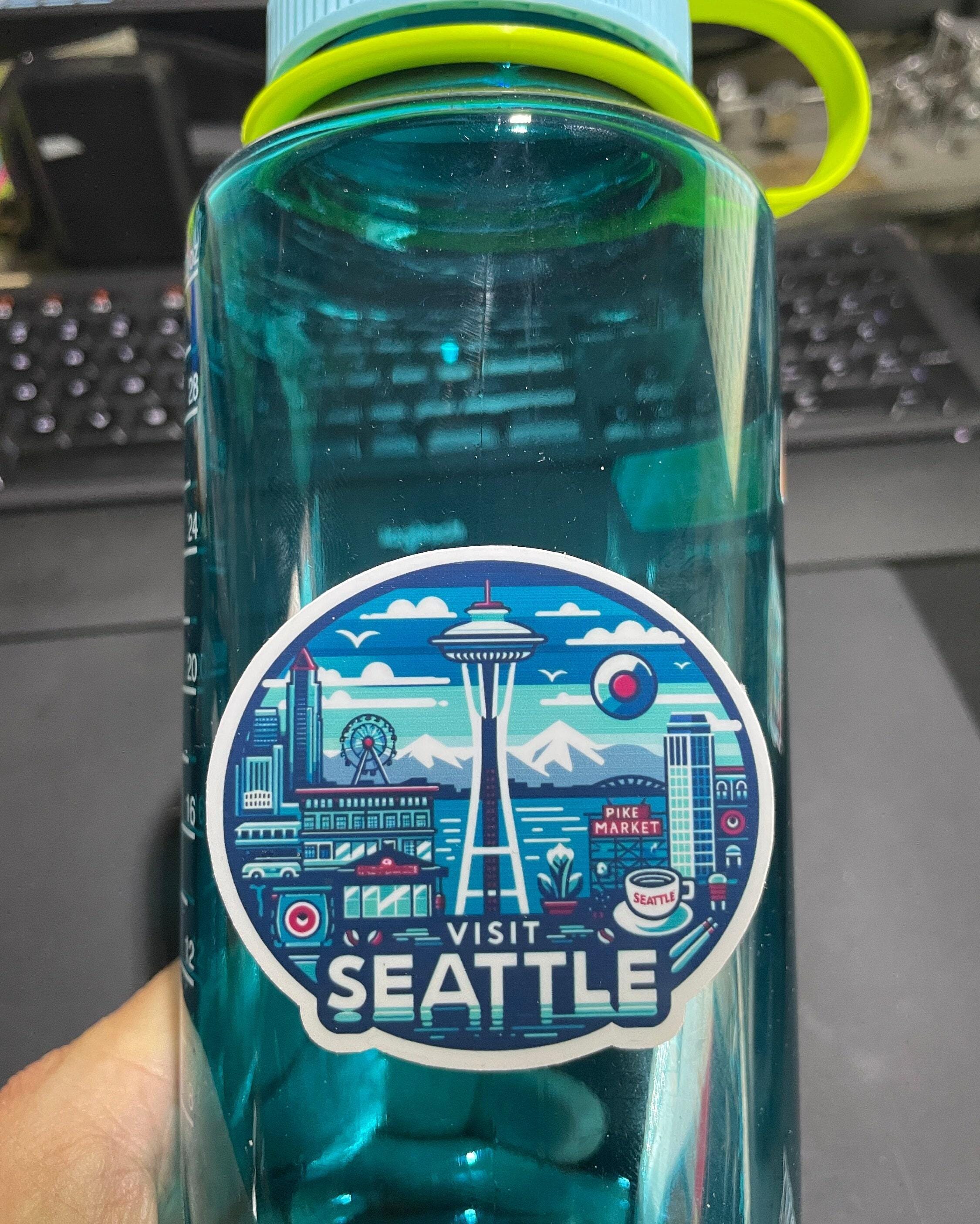 Seattle, Stickers, Weatherproof Sticker, Travel Journal, Suitcase ...