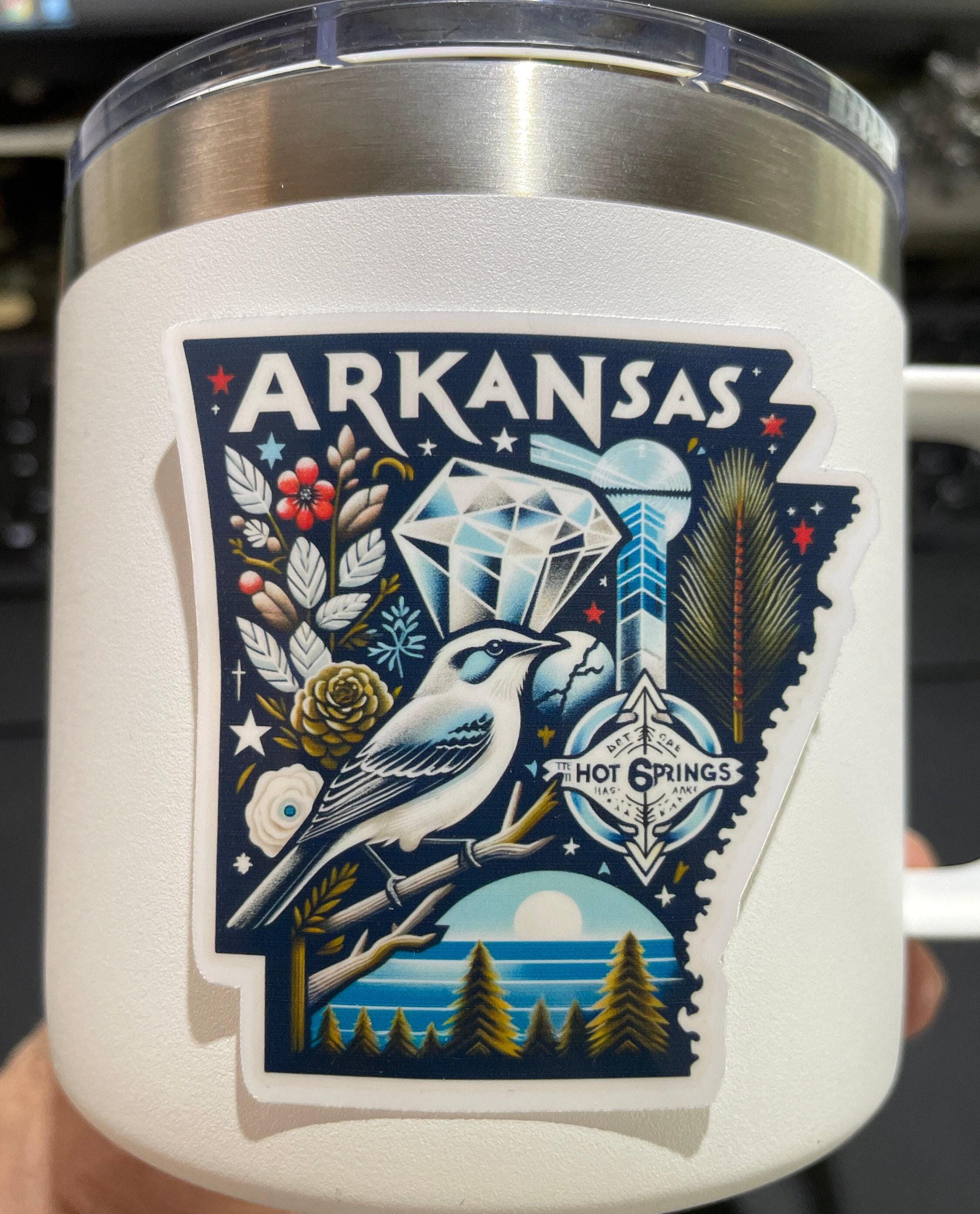 Arkansas, Stickers, Weatherproof Sticker, Travel Journal, Suitcase ...