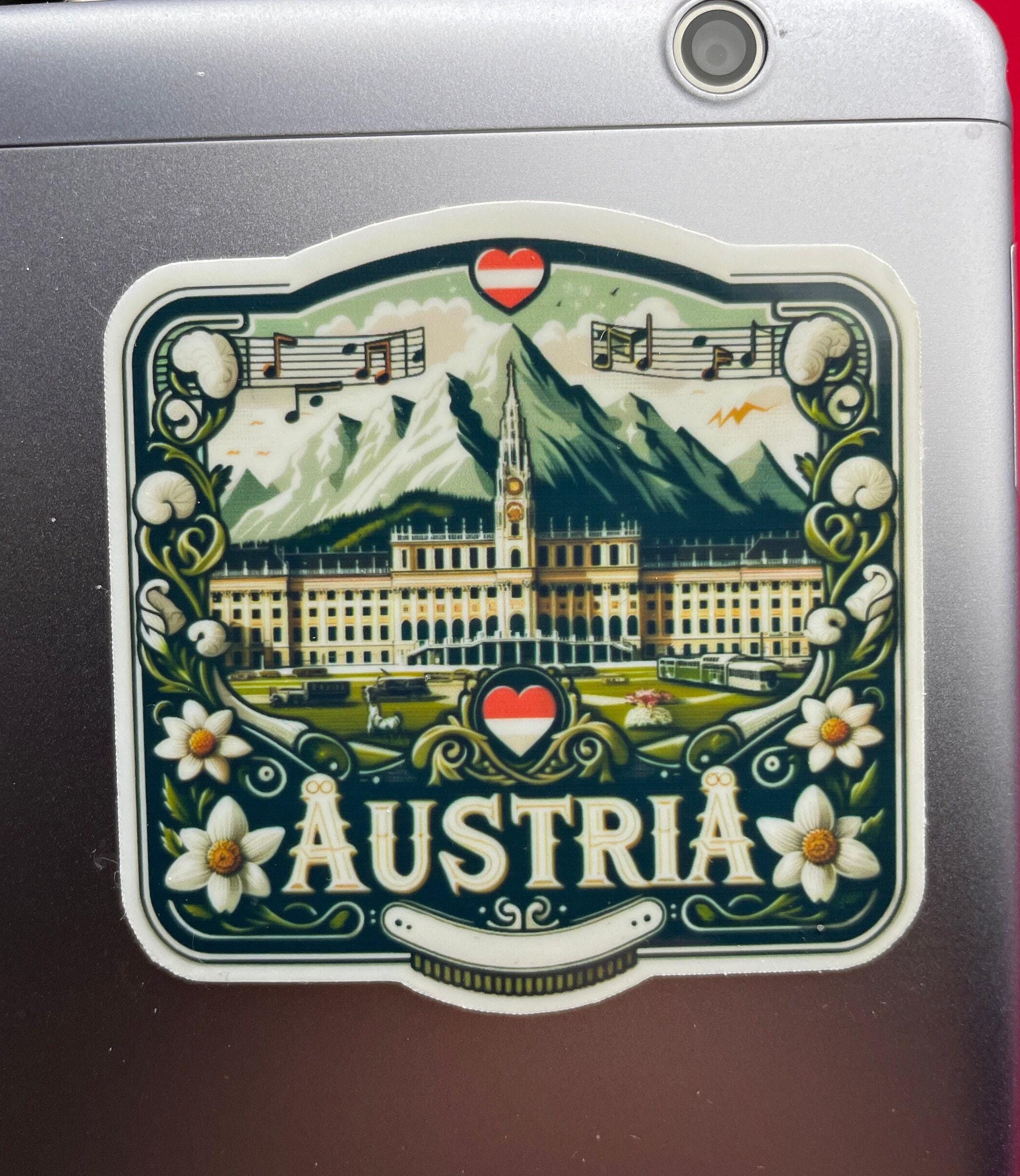 Austria Travel Sticker, Weatherproof Vinyl, Alps Souvenir - Etsy