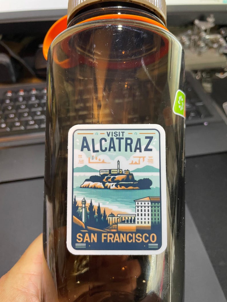 Alcatraz, San Francisco, Stickers, Weatherproof Sticker, Travel Journal ...