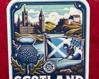 Scotland | Scotland Travel | Scotland Sticker| Waterproof sticker |  Travel Sticker | Scotland  Decal 2