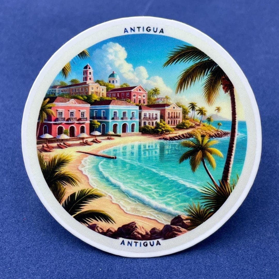 Antigua, Stickers, Weatherproof Sticker, Travel Journal, Suitcase ...