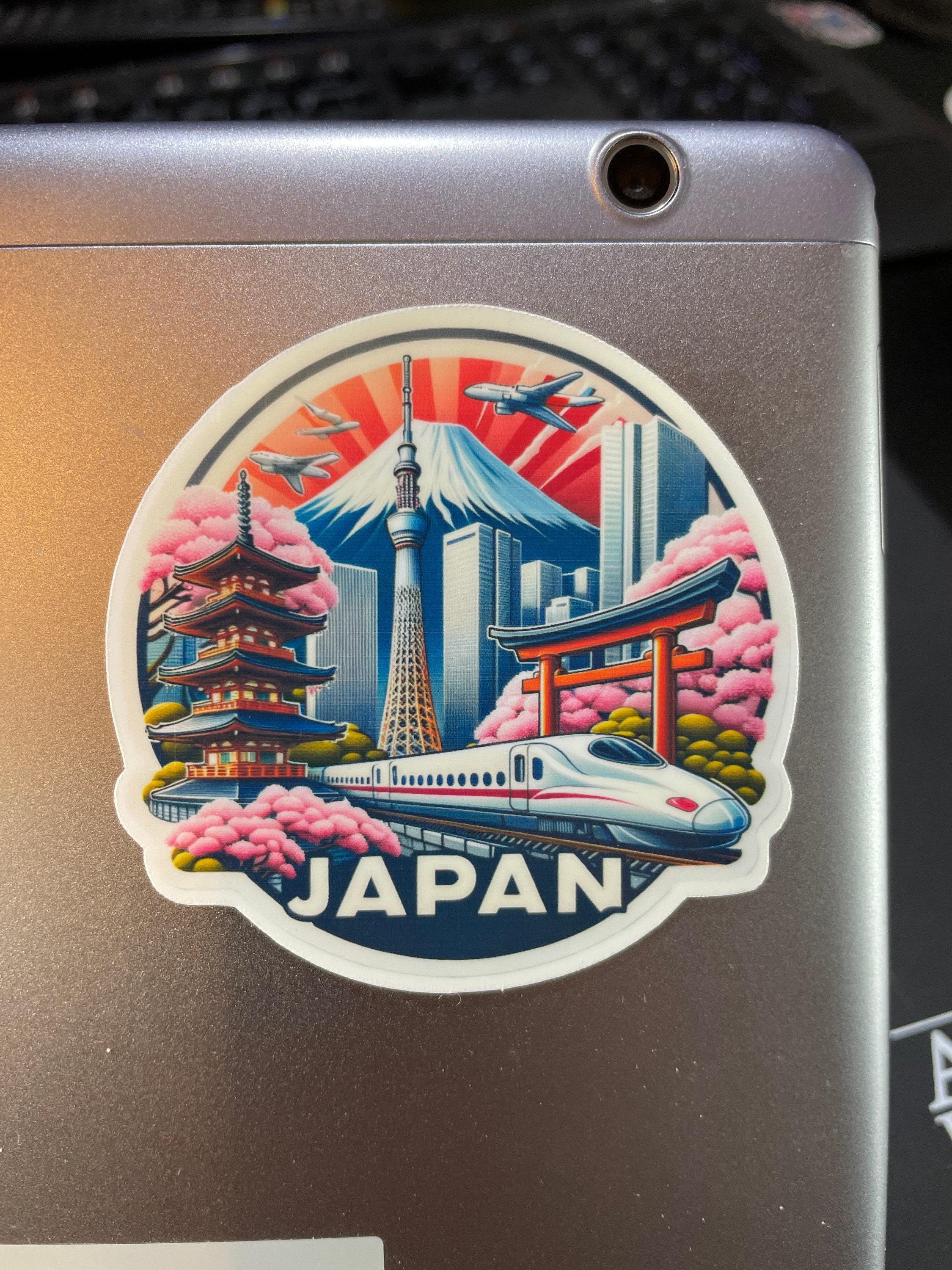 Retro Sticker Japan Japan, Stickers, Weatherproof Sticker, Travel Journal, Suitcase Sticker ...