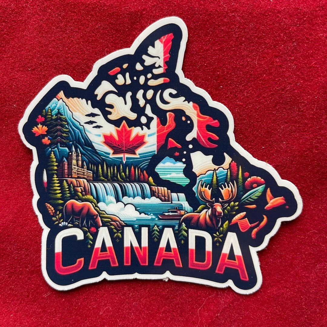 Canada Travel Sticker | Waterproof Vinyl Decal - Etsy