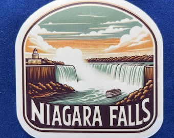 Niagara Falls Vintage Travel Sticker | Waterproof Decal