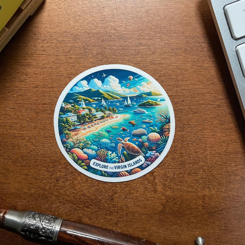 Virgin Islands, Stickers, Weatherproof Sticker, Travel Journal ...