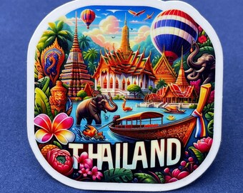 Thailandia / Viaggio in Thailandia / Adesivo impermeabile / Adesivo da viaggio / Adesivo per valigia / Adesivo Thailandia 2