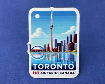 Toronto Travel Sticker, Weatherproof Vinyl, Canada Souvenir