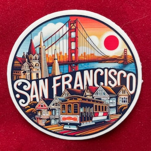 San Francisco | San Francisco Reisen | Wasserfester Aufkleber |  Reise Sticker | Koffer-Aufkleber | Aufkleber San Francisco 2