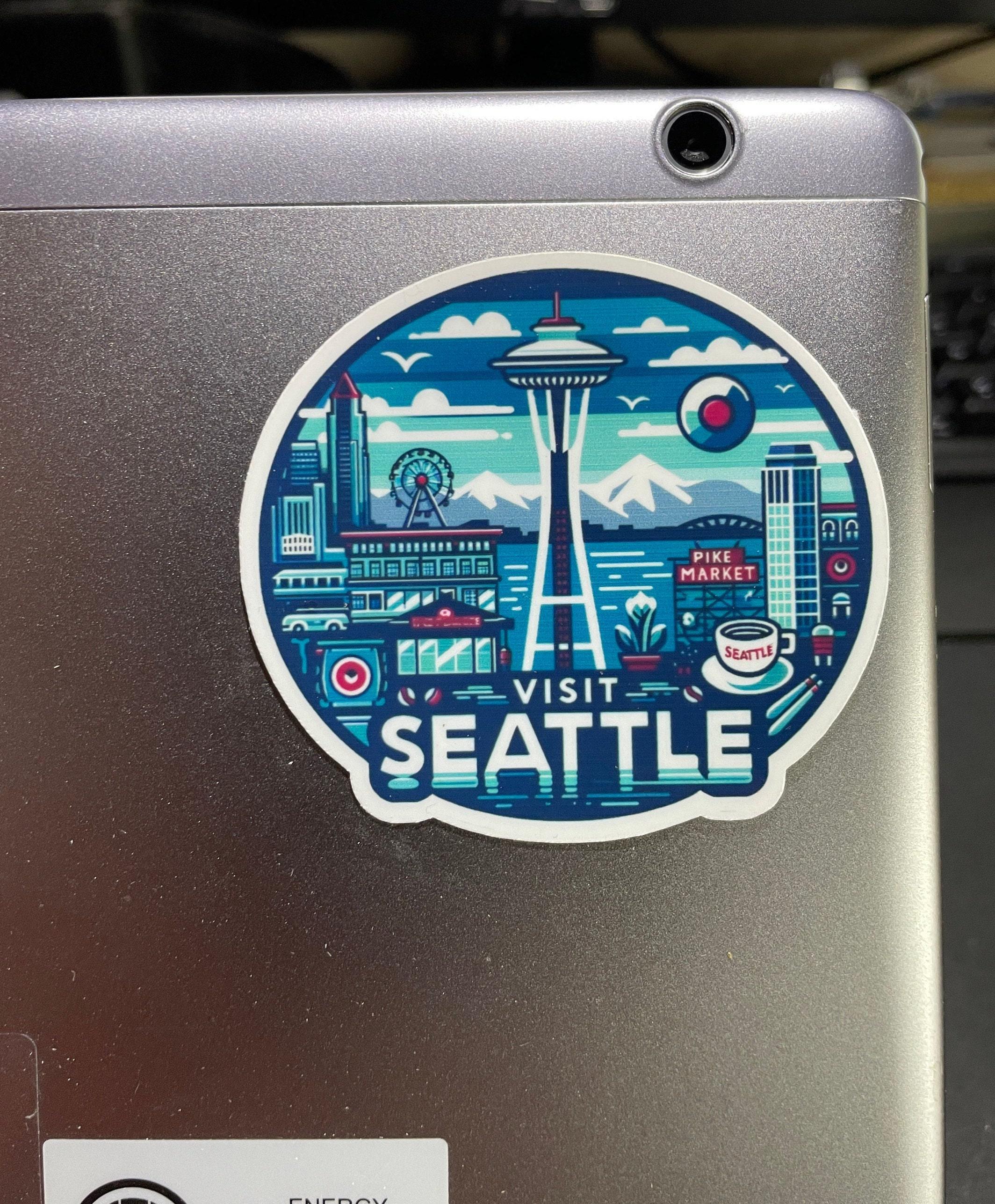 Seattle Torrent Sticker Seattle, Stickers, Weatherproof Sticker, Travel Journal, Suitcase ...