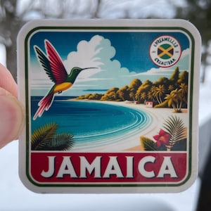 Jamaïque | Voyage Jamaïque | Sticker de voyage | Sticker imperméable |  Sticker de voyage Jamaïque | Sticker carnet 2