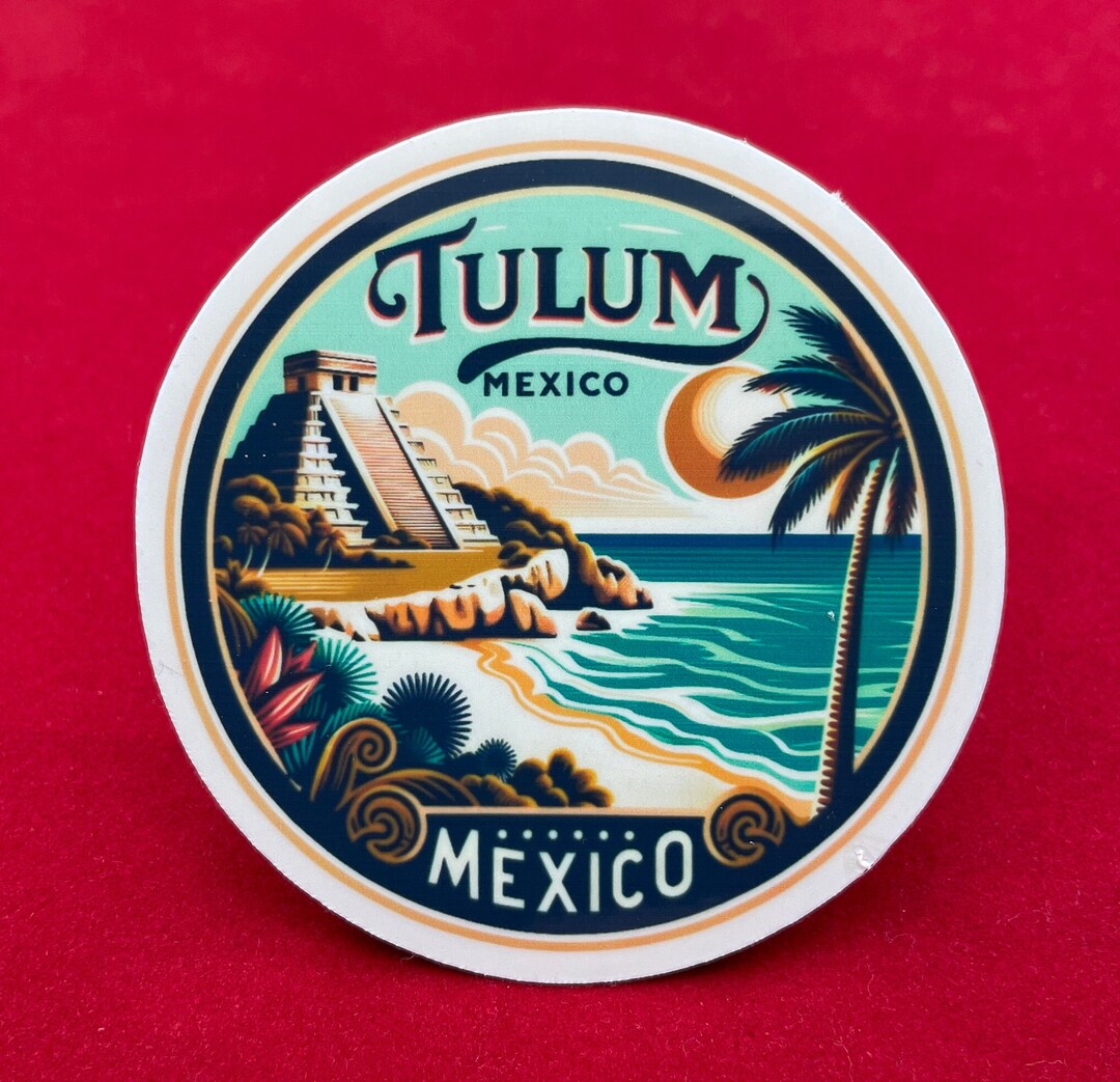 Tulum, Mexico, Stickers, Weatherproof Sticker, Travel Journal, Suitcase ...