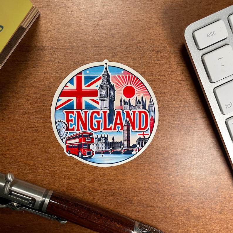 Stickers Englnd England, Stickers, Weatherproof Sticker, Travel Journal, Suitcase ...