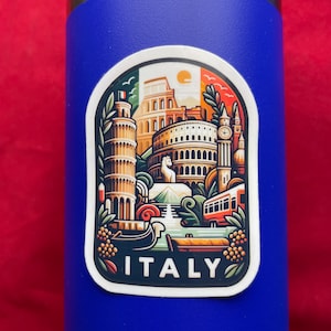 Italy | ItalyTravel | Waterproof sticker | Vintage Travel Sticker | Journal Sticker | Suitcase Sticker | Italy  Decal 1