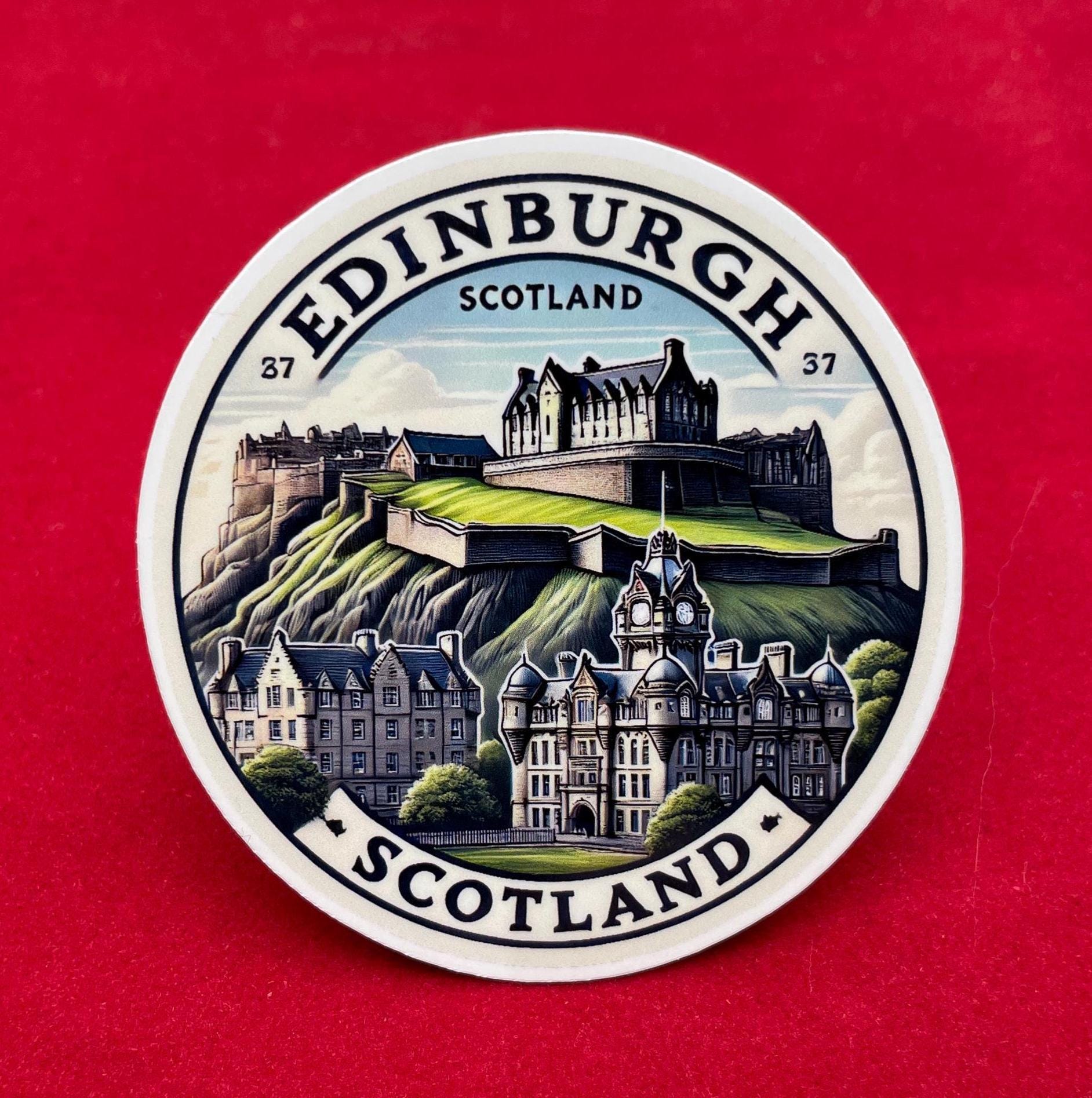 Resizable Scotland Sticker Edinburgh, Scotland, Stickers, Weatherproof Sticker, Travel Journal ...