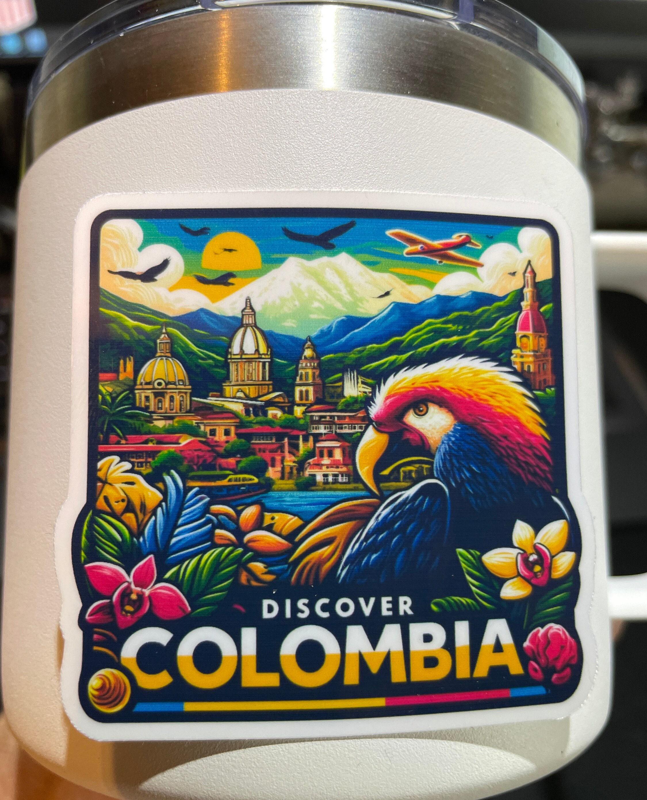 Colombia, Stickers, Weatherproof Sticker, Travel Journal, Suitcase ...