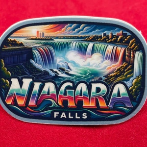 Chutes du Niagara, Autocollants, Autocollant résistant aux intempéries, Carnet de voyage, Autocollant pour valise, Autocollants pour bagage, Autocollants découpés, 3