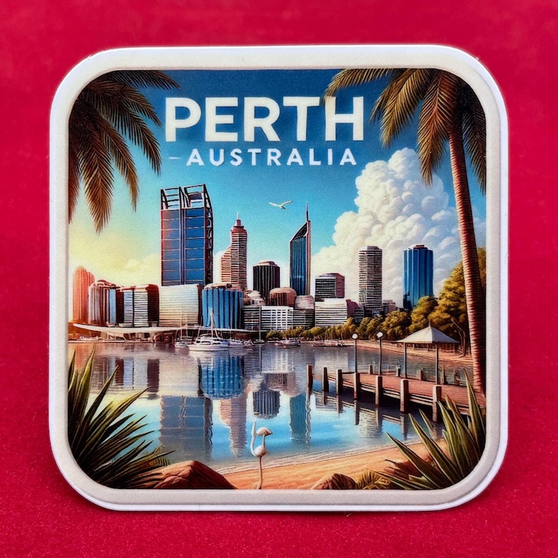 Perth, Australia Travel Sticker: Vinyl Waterproof Adventure Decal 2 - Etsy
