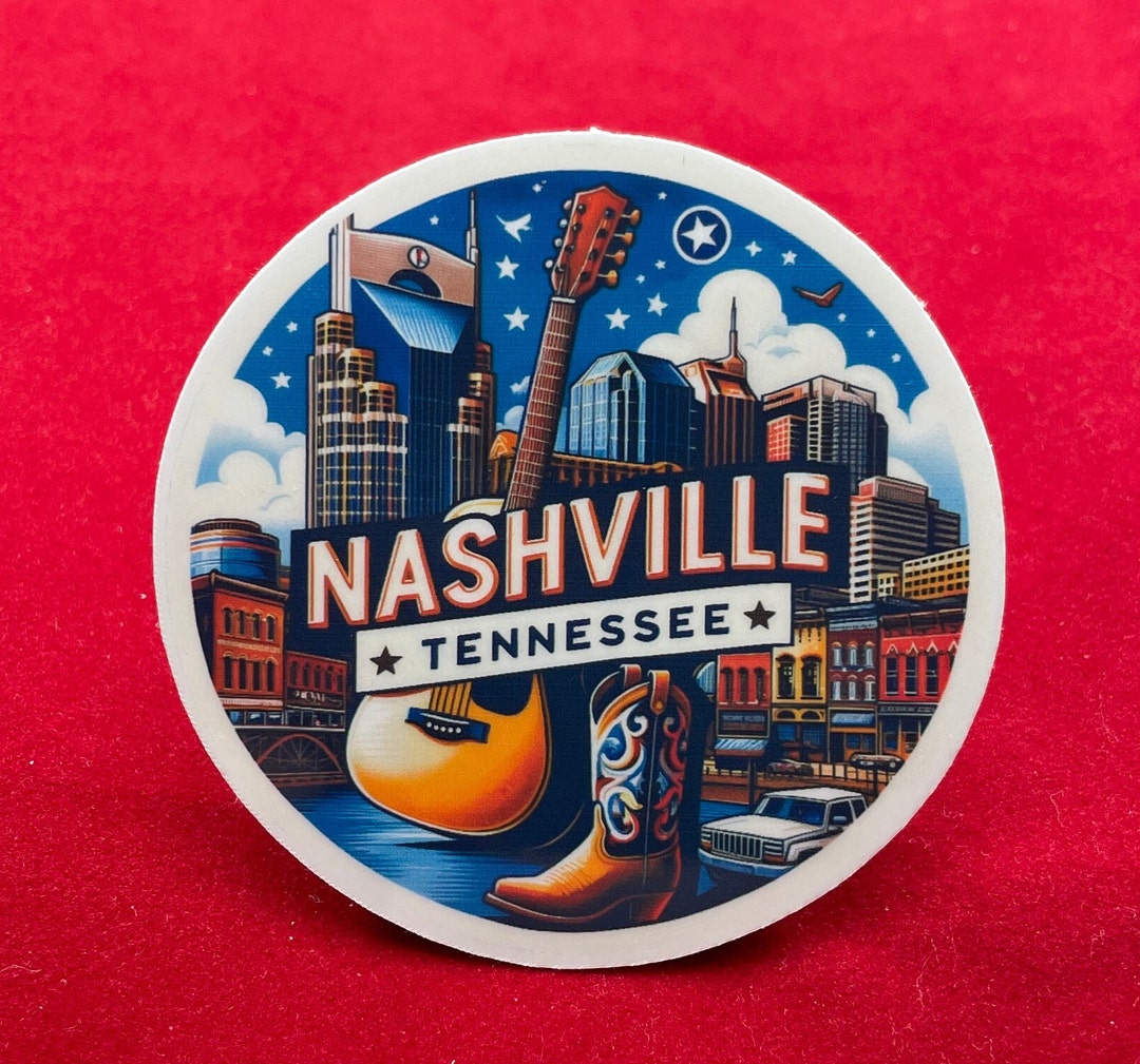 Nashville, Stickers, Weatherproof Sticker, Travel Journal, Suitcase ...
