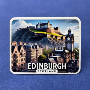 Édimbourg, Écosse, Autocollants, Autocollant résistant aux intempéries, Carnet de voyage, Autocollant pour valise, Autocollants pour bagages, Autocollants découpés, 5