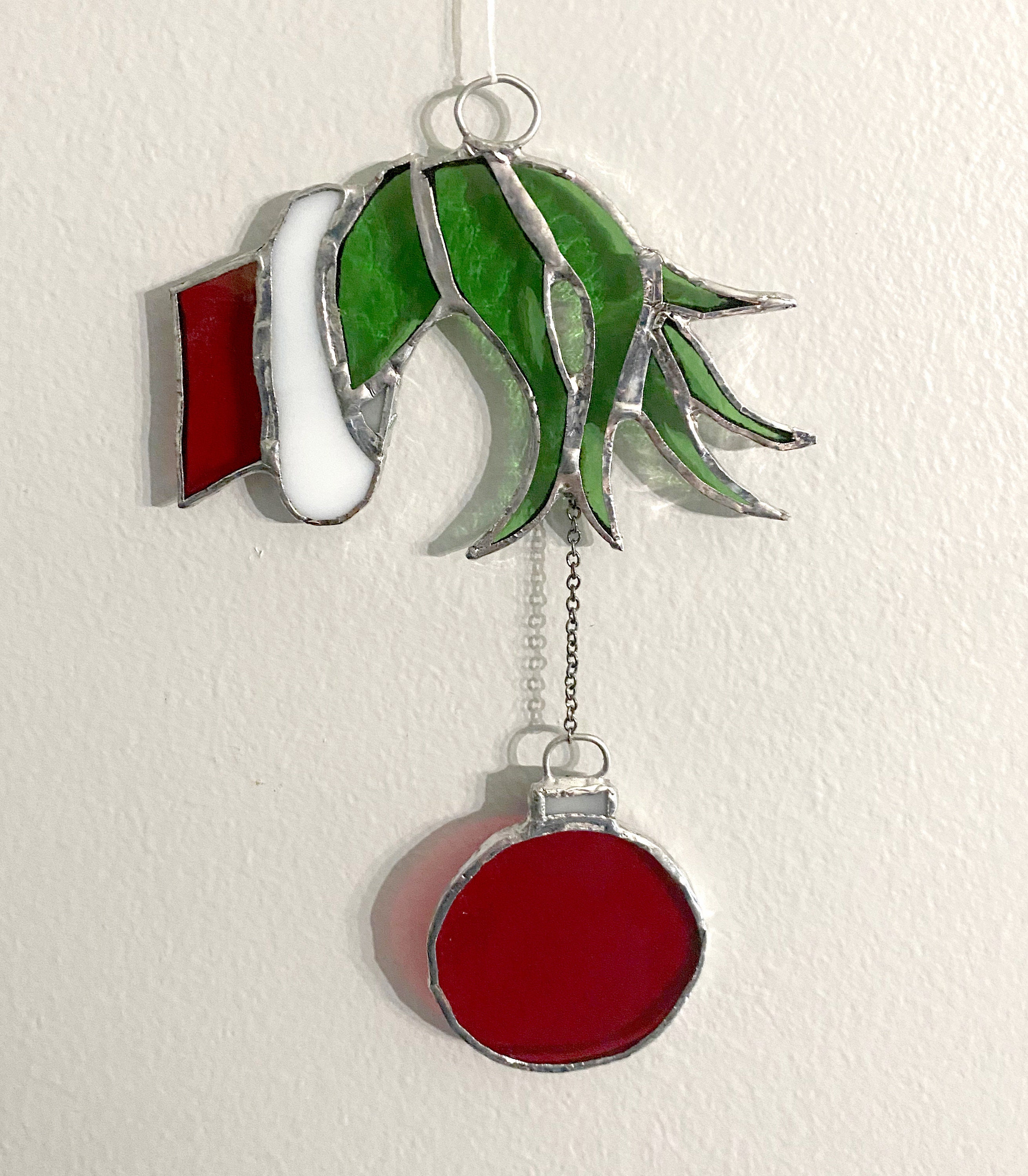 The Grinch Ornament stained glass tree ornament Etsy