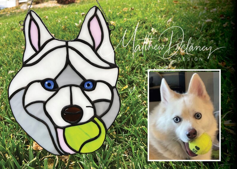 Personalized Pet Stained Glass Pet Portrait Pet Loss Gifts Etsy