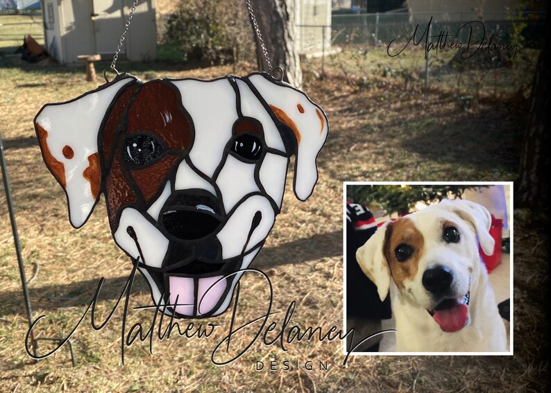 Personalized Pet Stained Glass Pet Portrait Pet Loss Gifts Etsy