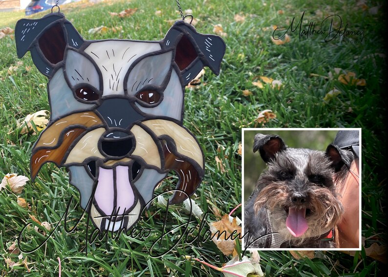 Personalized Pet Stained Glass Pet Portrait Pet Loss Gifts Etsy