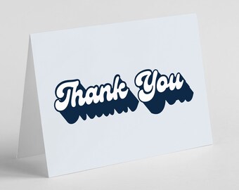 Retro Thank You Card | A6 Thanks So Much Card, Thank You Greeting Card, Groovy Thank You Card, 70's Card, Vintage Card, Friendship Card