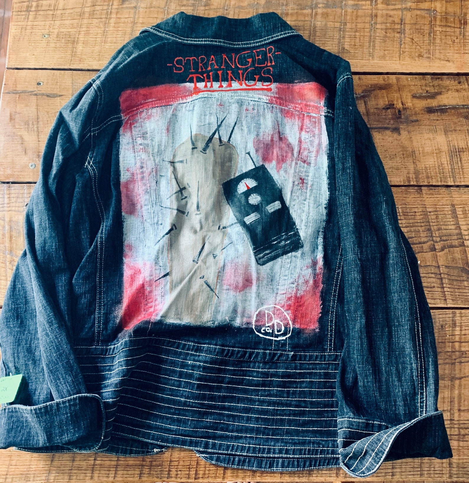 Stranger Things Steve Harrington Themed Painted Denim Jacket - Etsy