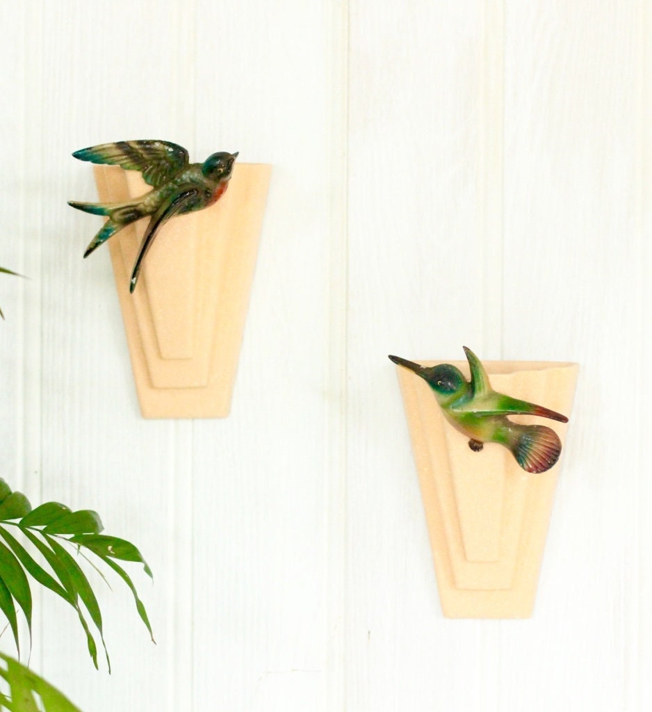 Art Deco Wall Pockets Art Deco Wall Art Wall Decor Vintage Planter