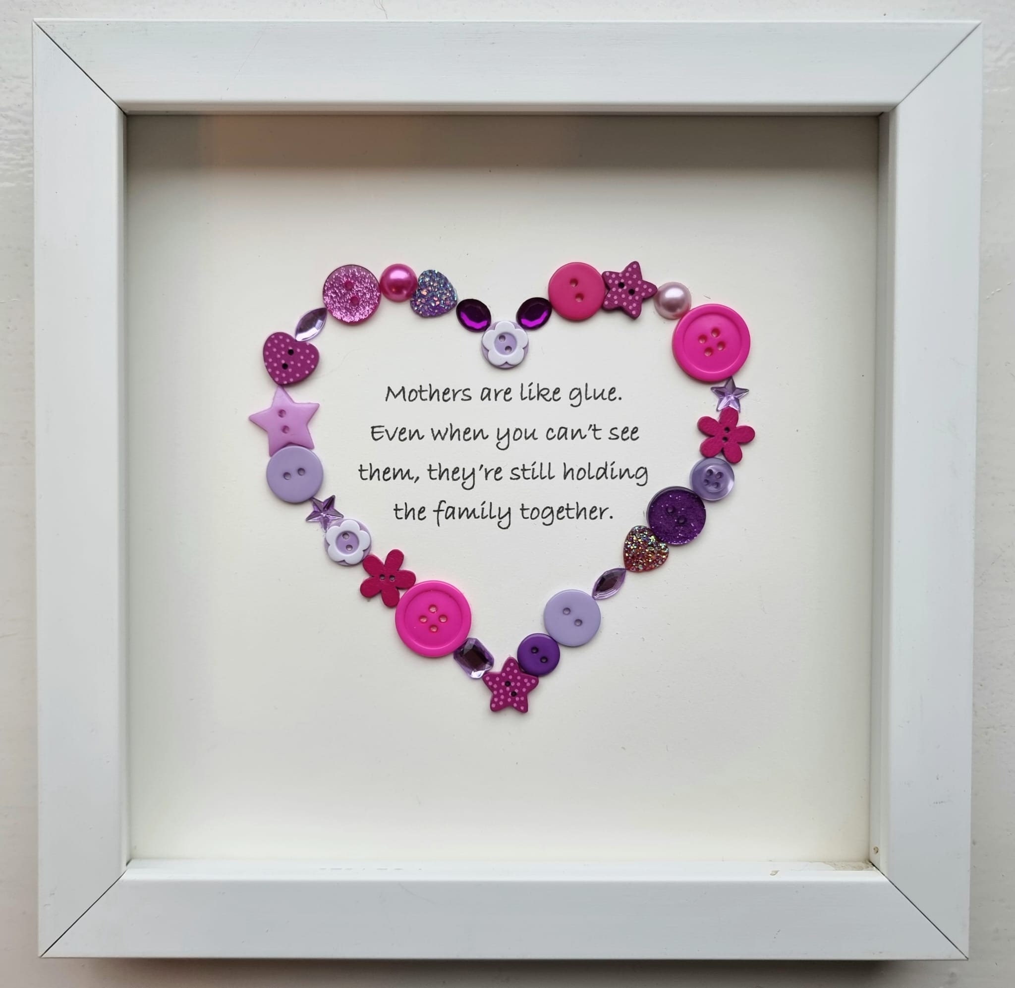 Button Heart - Mothers Are Like Glue - Etsy