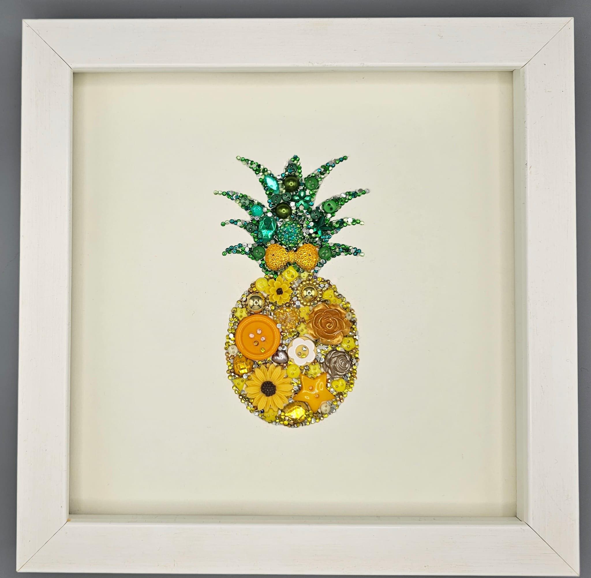 Button Pineapple (button Art) - Etsy