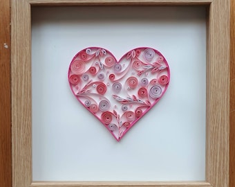 Quilling Papierherz (Pink)