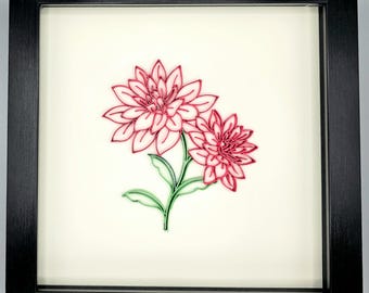 Paper Quilled dahlia flowers