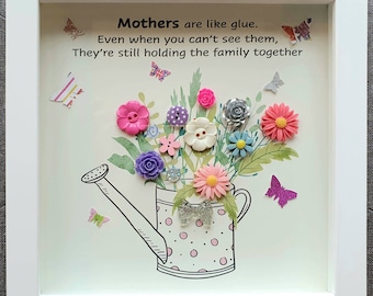 Watering Can Mother&#39;s gift (Button Art)