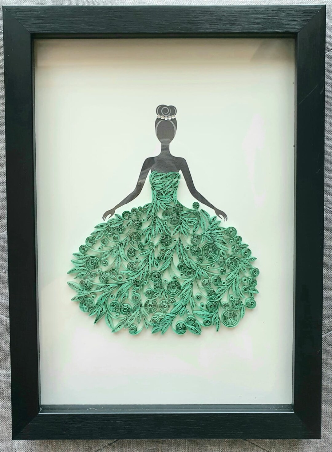 Paper Quilled Dress green Etsy