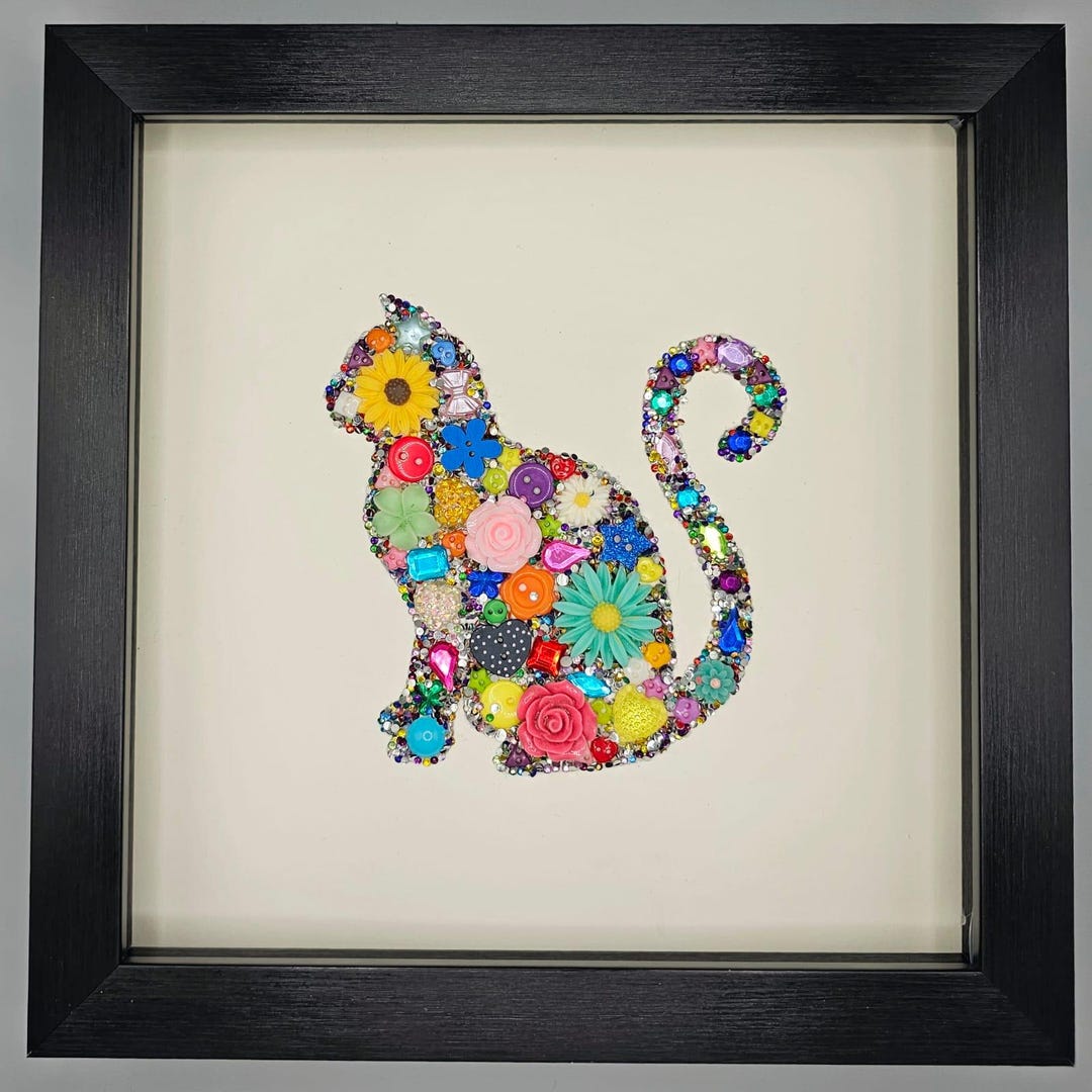 Button Cat (button Art) - Etsy