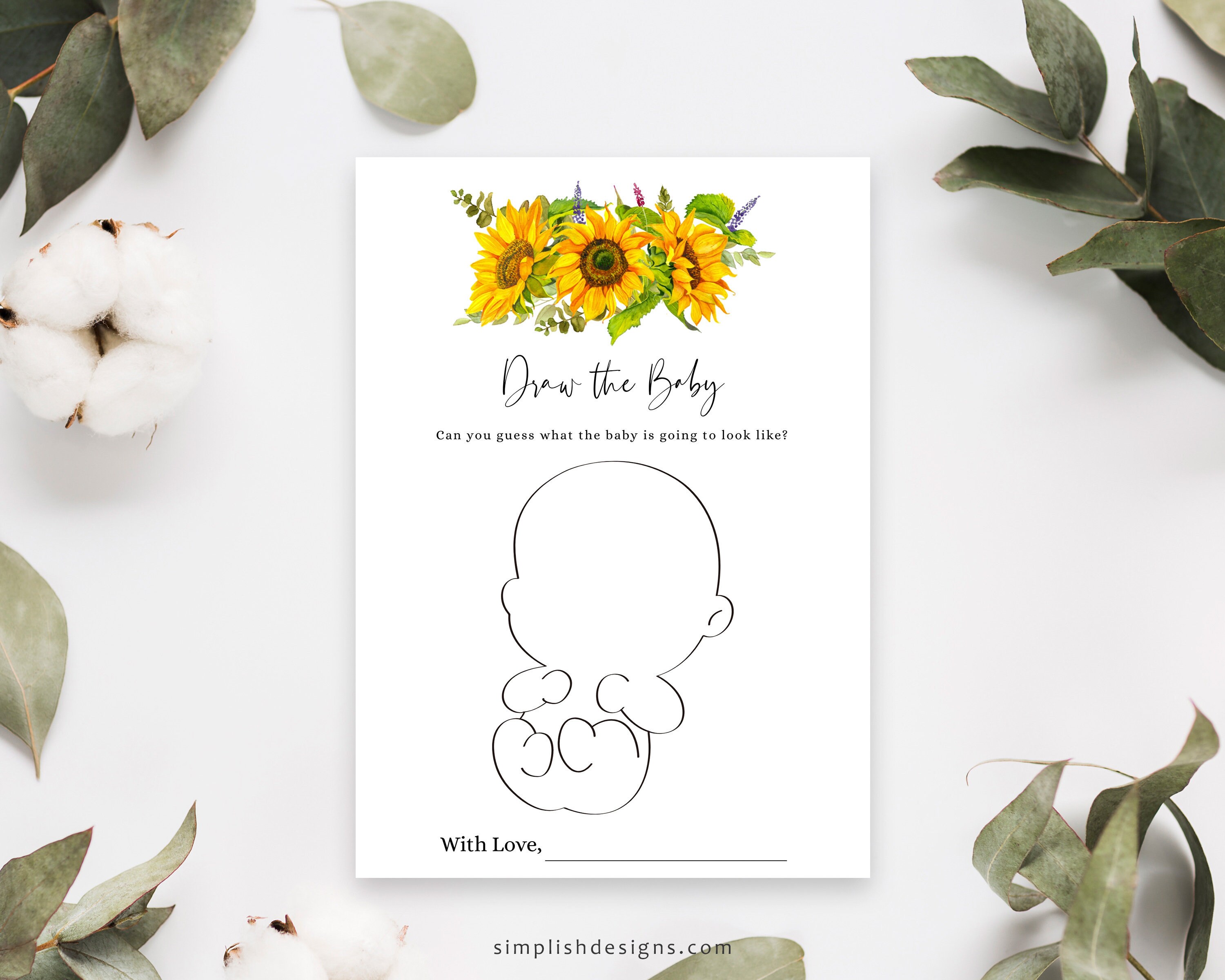 Draw The Baby Shower Game Printables