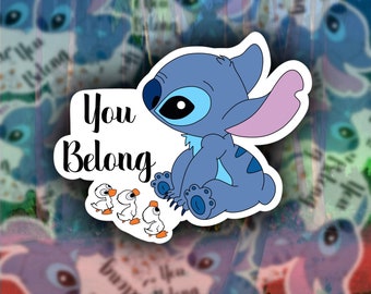 Stitch sticker | Lilo and stitch sticker | ohana means family | Waterproof vinyl decal decor phones laptops tumbler cups bottles journals