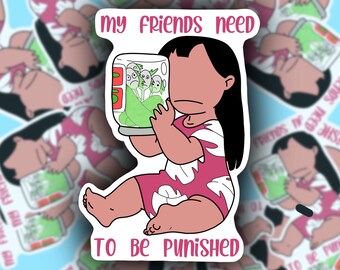 Lilo and stitch sticker | Lilo sticker | Disney stickers | Funny stickers | Lilo stitch Disney sticker | Waterproof decal decor phone laptop