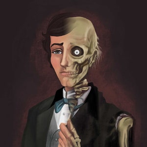 Master Gracey Aging Man - Haunted Mansion Changing Portrait Shifting Lenticular