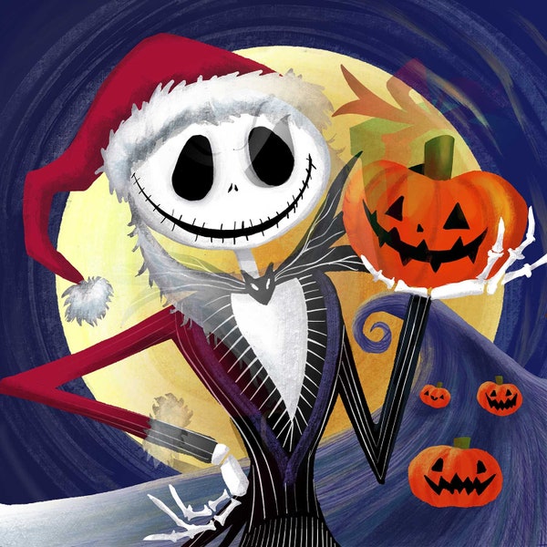 Nightmare Before Christmas Holiday Haunted Mansion Changing Portrait of Jack | Image-shifting Lenticular