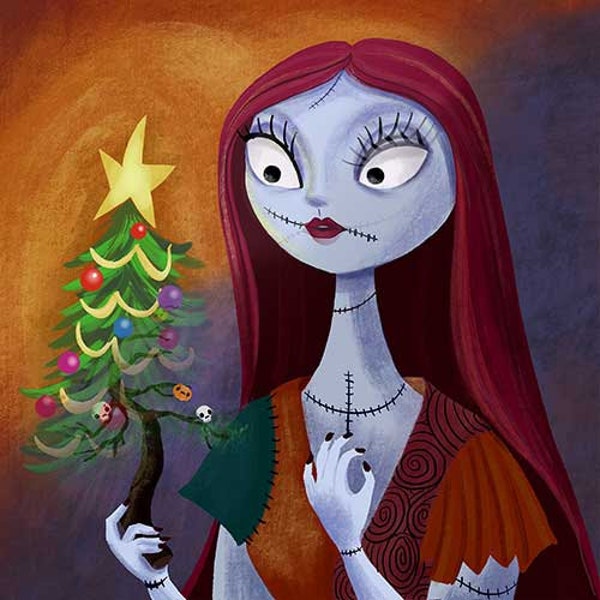 Nightmare Before Christmas Haunted Mansion Holiday Changing Portrait of Sally | Image-shifting Lenticular